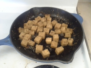 Maple glazed tofu